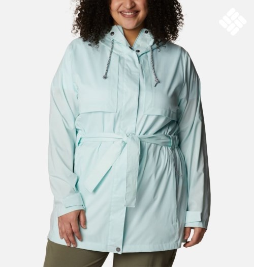 Jachete De Ploaie Columbia Pardon My Trench Dama Turcoaz | Plus Size GOMQ0S178